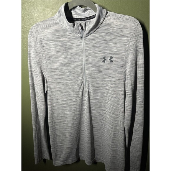 Under Armour Men's Shirt Seamless 1/4 Zip Pullover Performance Gray Size Small - Picture 1 of 4